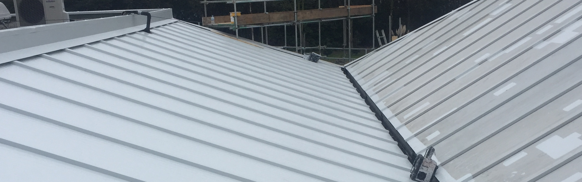 Completed roofing work